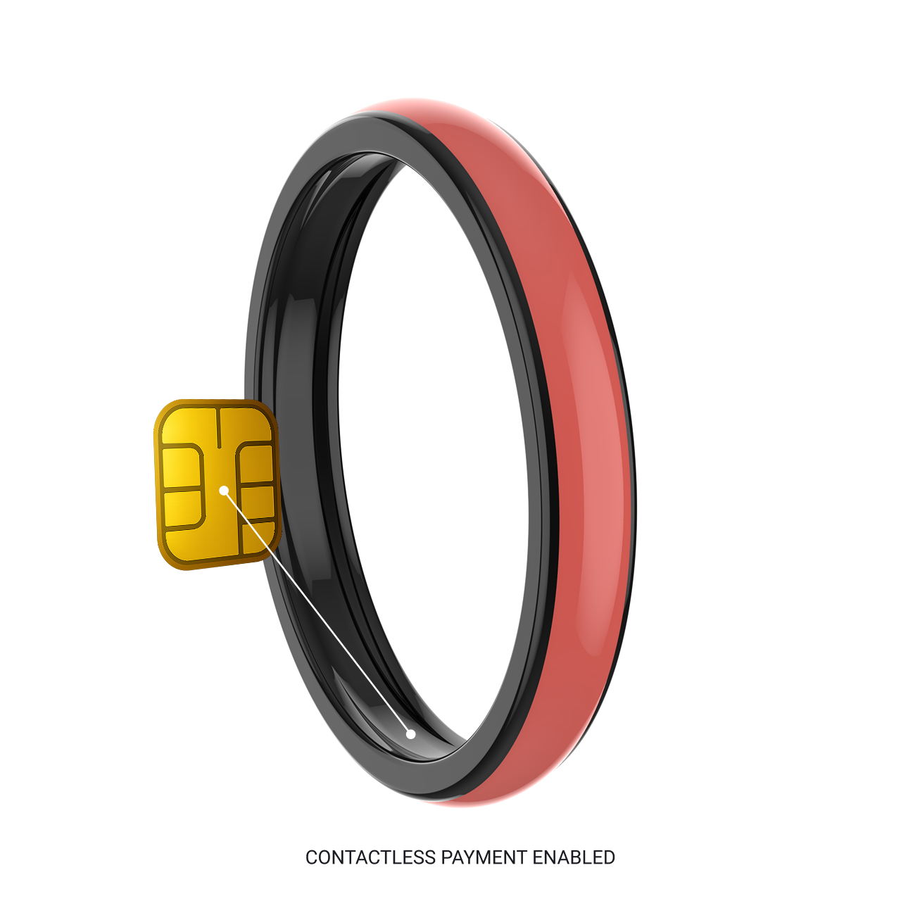 Akimbo ring with chip