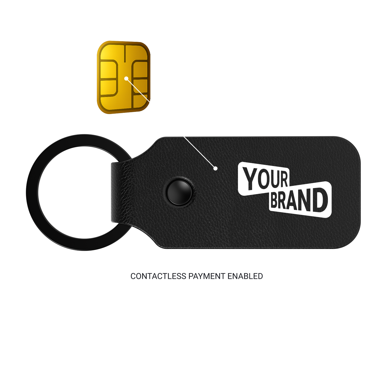 Akimbo key fob leather